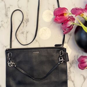 Coach Black Leather Crossbody Bag